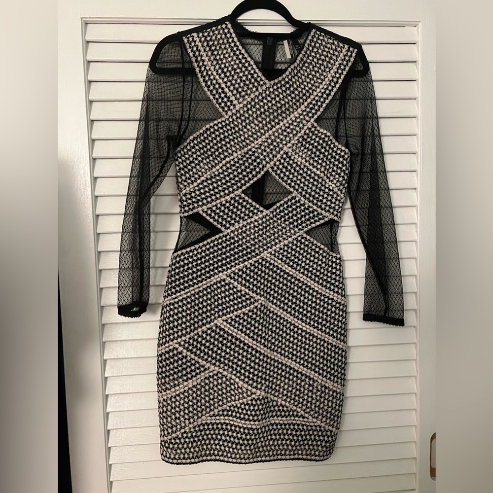 Topshop Mesh and Crochet Dress size S